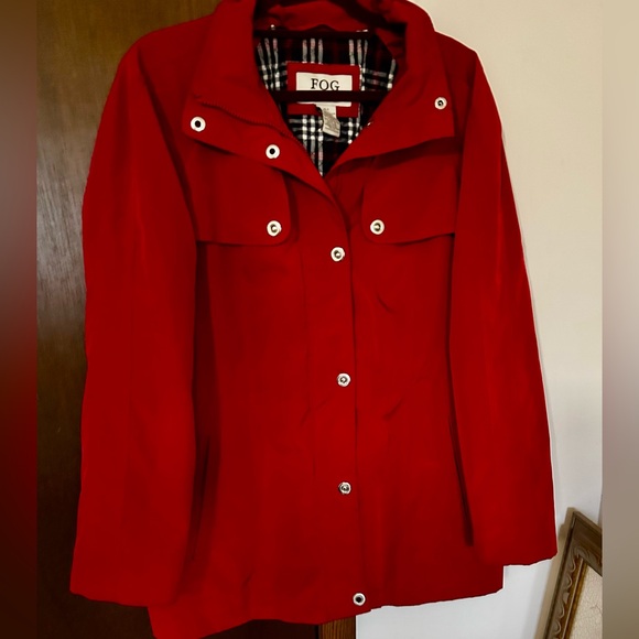 London Fog Jackets & Blazers - London Fog Red Utility Jacket with A-Line Cut